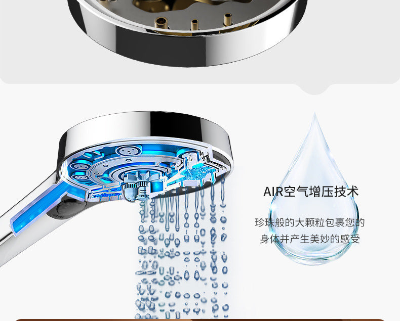 13.5cm Big Panel Large Flow Shower Head 3 Modes High Pressure Water Saving Spray Nozzle Adjustable Shower Bathroom Accessories