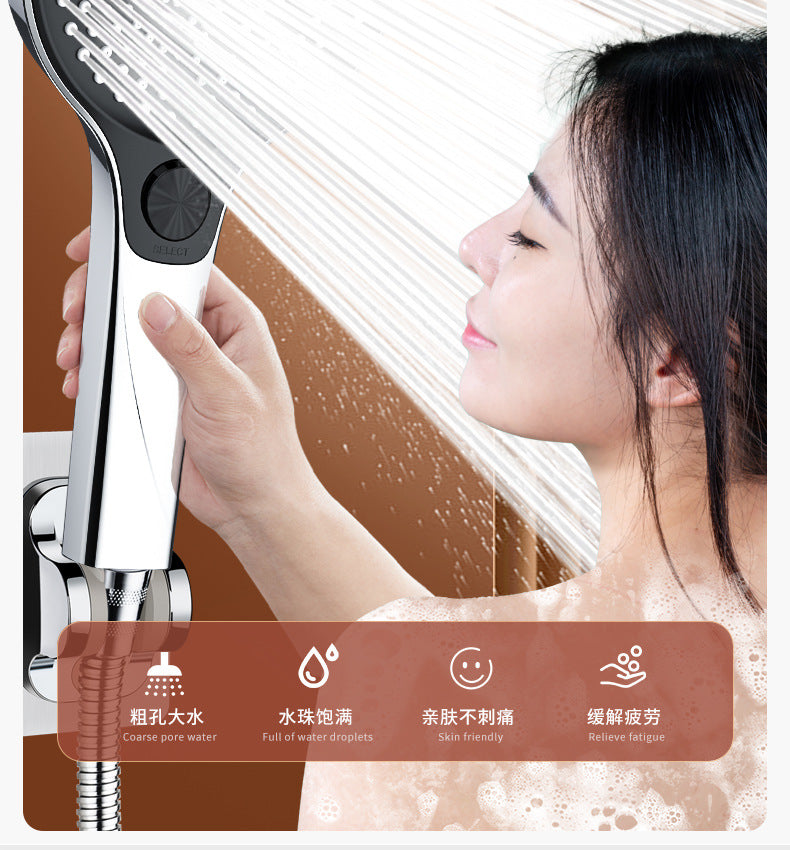 13.5cm Big Panel Large Flow Shower Head 3 Modes High Pressure Water Saving Spray Nozzle Adjustable Shower Bathroom Accessories