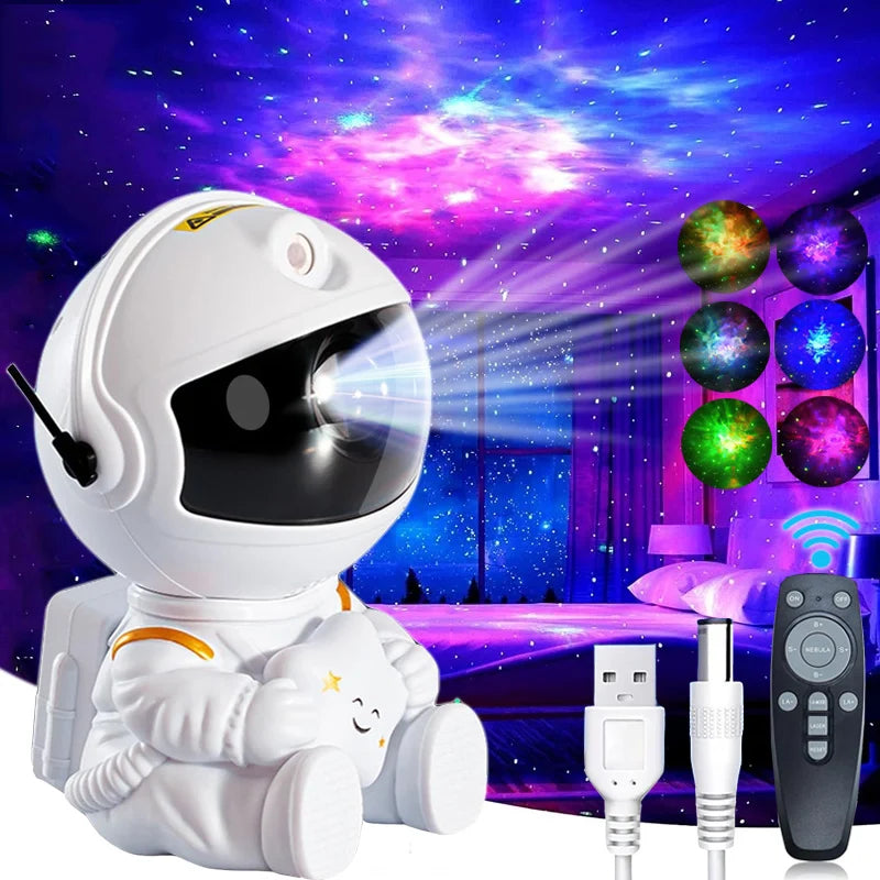 Galaxy Star Astronaut Projector Light Starry Sky Porjectors Lamp Decoration Bedroom Room Nebula LED Night Light Child Adult Gift